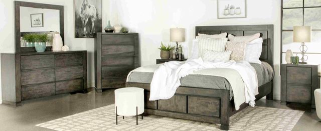 Coaster® Lorenzo 5-Piece Dark Gray Panel Bedroom Set-0