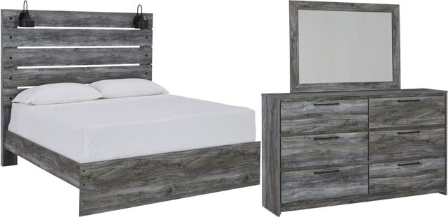 Signature Design by Ashley® Baystorm 3-Piece Gray Queen Panel Bed Set-0