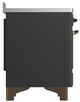 Ilve® Majestic III 48" Graphite Matte Pro Style Induction Range with Solid Door and Burnished Trim-3