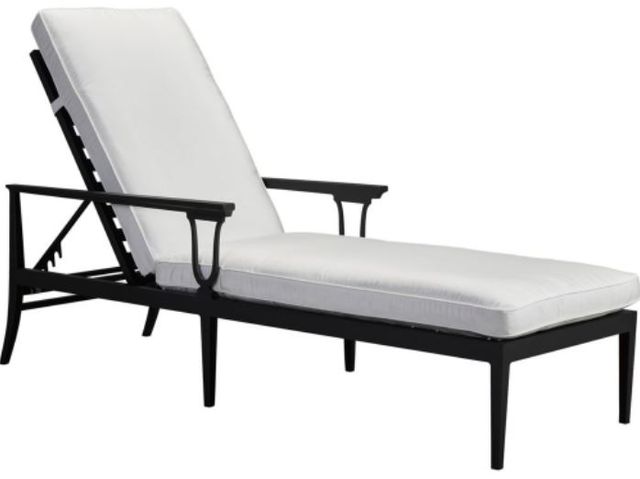 Lane Venture® Winterthur Estate Obsidian Black/White Adjustable Chaise with Mesh Back-0