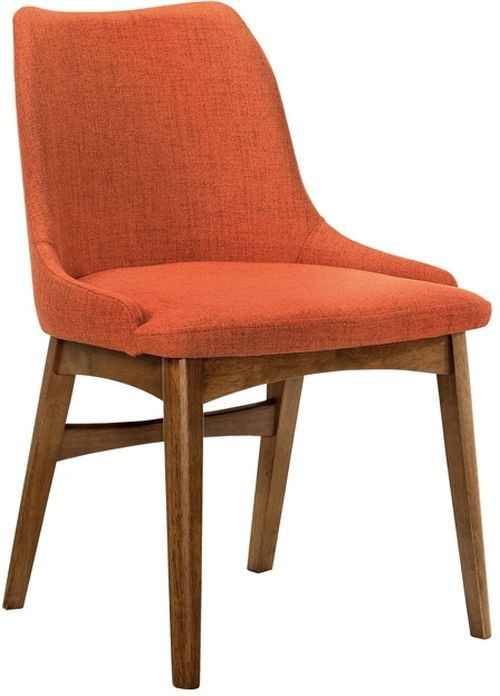 Armen Living Westmont and Azalea 5-Piece Orange/Walnut Dining Set-3