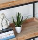 A & B Home 2-Piece Green Potted Faux Aloe and Jasmine Plant Set-1