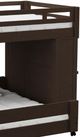 Elements International Cali Kids Brown Twin Over Full Desk Loft Bed-1