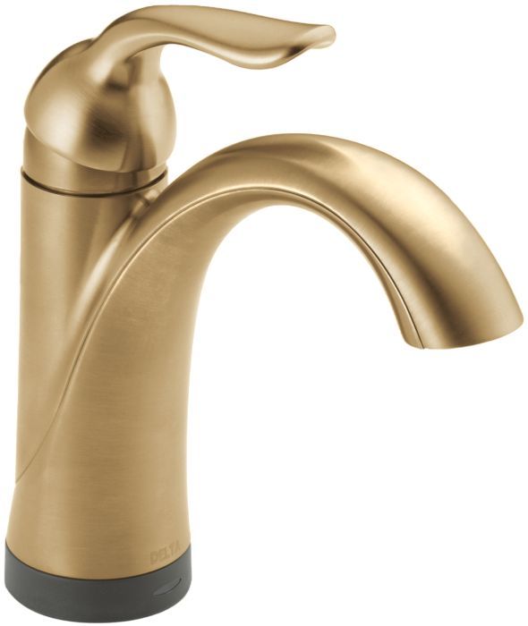 Delta Lahara® Champagne Bronze Touch2O® Bathroom Faucet with Touchless Technology with Drain-0