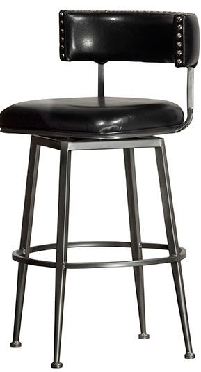 HH2 Home Kinsella Black Swivel Couter Height Stool-0