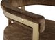 Meridian Furniture Marcello Brown/Brushed Brass Velvet Dining Chair-3
