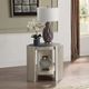 ACME Furniture Kasa Gray End Table with Champagne Base-1