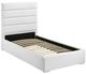 Coaster® Felicity White Twin Upholstered Platform Bed -1