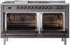 Ilve® Nostalgie II Series 60" Graphite Matte Pro Style Dual Fuel Range-1