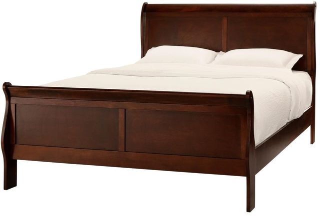 Homelegance® Mayville Brown Cherry Queen Sleigh Bed-2