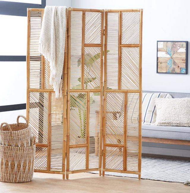 Deco Marche Brown 52" Room Panel Screen Divider-3