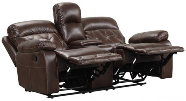 Furniture of America® Osias Brown Manual Reclining Loveseat-1