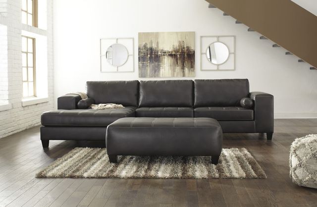 Signature Design by Ashley® Nokomis 2-Piece Charcoal Living Room Set-3