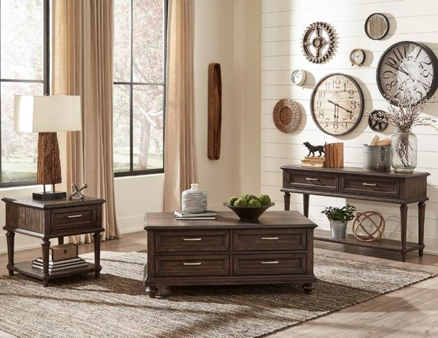 Homelegance® Cardano Driftwood Charcoal Cocktail Table-1