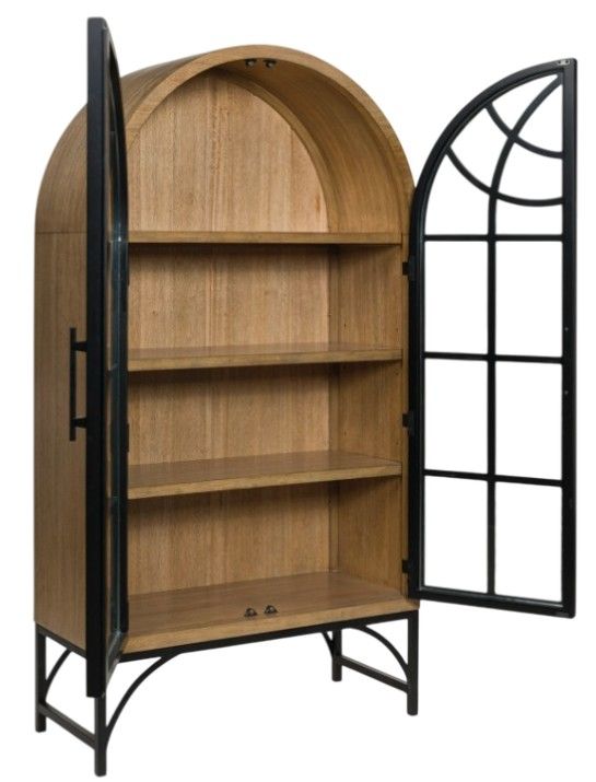 Signature Design by Ashley® Gwenwich Black/Natural Accent Cabinet-2