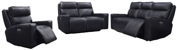 Mazin Furniture Chadwick Black Power Rocker Recliner with Power Headrest-1