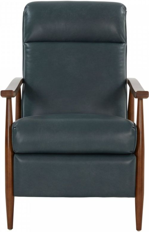 BarcaLounger® Hampton Roma Bluegray Leather Manual Recliner-3