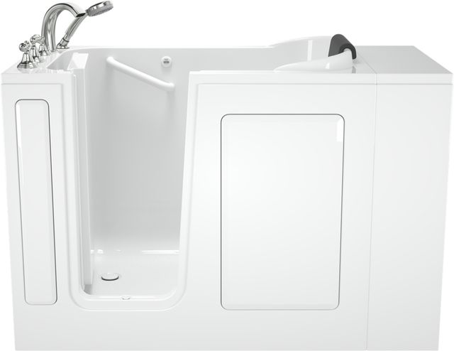 American Standard® Gelcoat Premium Series White 28" x 48"Walk-in Tub with Soaker System and Left-Hand Drain-1