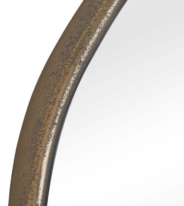 Uttermost® Lowen Antique Brass Round Mirror-4