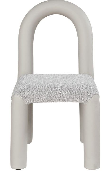 Meridian Furniture Amari Cream/Taupe Leather Upholstered Dining Chair-1