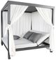 CabanaCoast® Customizable Muse Aluminum Outdoor Cabana Daybed with 3 Curtain-0