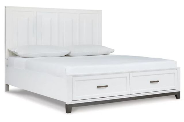 Benchcraft® Brynburg 2-Piece White Queen Panel Storage Bed Set-1