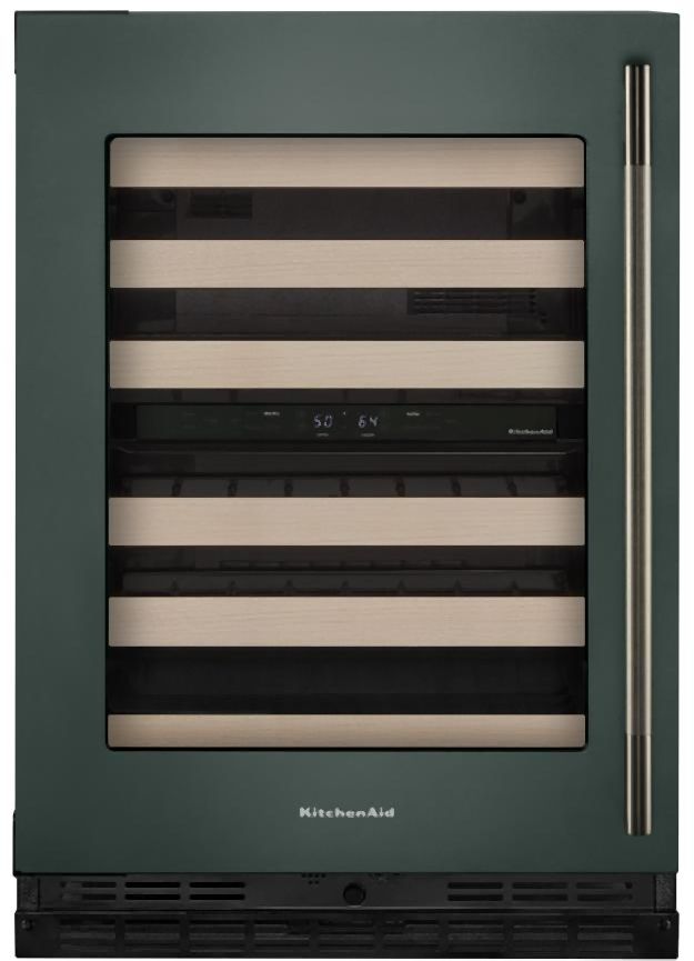 Kitchenaid® 24" Juniper Built-In Wine Cooler with Full-Extension Wood-Front Racks-1