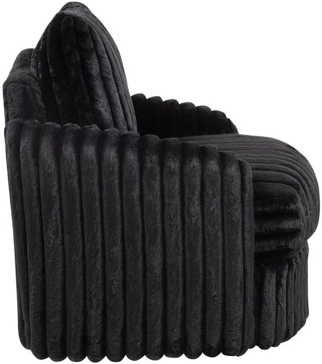 Coaster® Sarco Black Upholstered Swivel Arm Chair-4