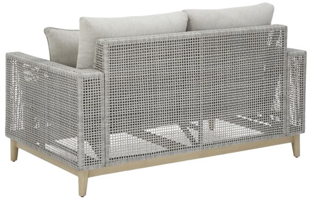 Signature Design by Ashley® Seton Creek Gray Aluminum/Resin Outdoor Loveseat with Cushion-3