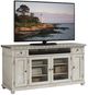 Lexington Home Oyster Bay Shadow Valley Burnished Stainless Steel Media Console with White Base-2