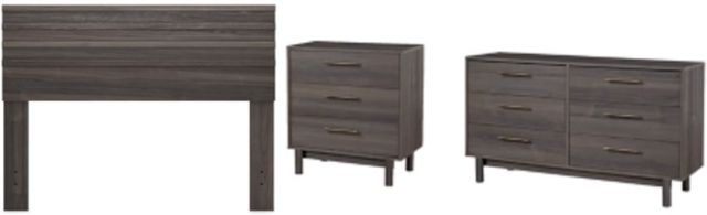 Signature Design by Ashley® Brymont 3-Piece Dark Gray Queen Panel Headboard Bedroom Set-0