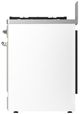 Ilve® Majestic III 30" White Pro Style Dual Fuel Natural Gas Range with Solid Door and Chrome Trim-3