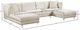 Meridian Furniture Moda 3-Piece Cream Upholstered U-Shape Double Chaise Sectional-3