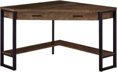 Monarch Specialties Inc. 42"L Brown Reclaimed Wood Corner Computer Desk