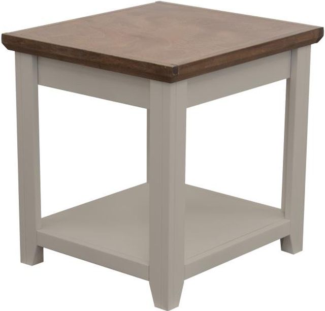 Legends Home Avalon Whiskey End Table with Sandstone Base-0