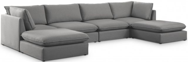Meridian Furniture Mackenzie 6-Piece Grey Modular Sectional Set-0