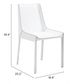 Zuo® Fashion White Dining Chair-4