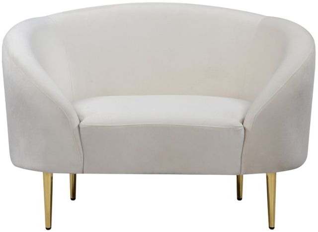 Meridian Furniture Ritz Cream Velvet Chair-1