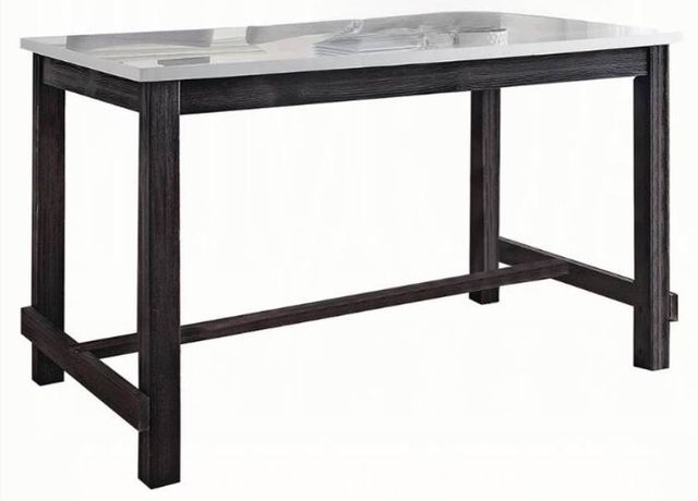 ACME Furniture Yelena White Counter Height Table with Weathered Espresso Base-0