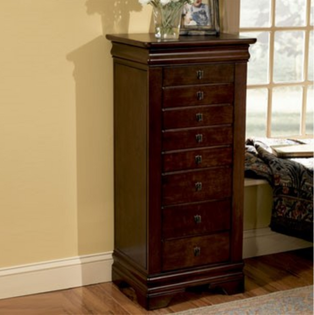 Powell® Louis Philippe Marquis Cherry Jewelry Armoire-2