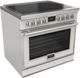 Fulgor Milano® Evoque 400 Series 36” Gloss White Pro Style Induction Range with Chrome Trim-0