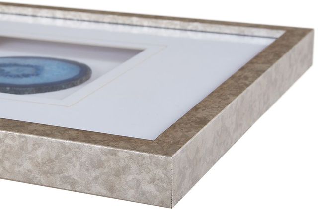 Olliix by Madison Park Blue Set of 3 Blue Agate Trio Stone Framed Graphic-3