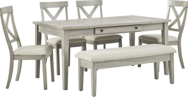 Signature Design by Ashley® Parellen 6-Piece Gray Dining Set-0