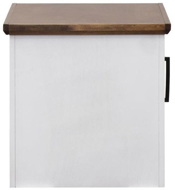 Legends Home Providence Bourbon Chair Side Table with White Base-4