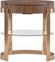 Hooker® Furniture Eleana Light Caramel Oval Nightstand with Sunlit Bronze Base-2