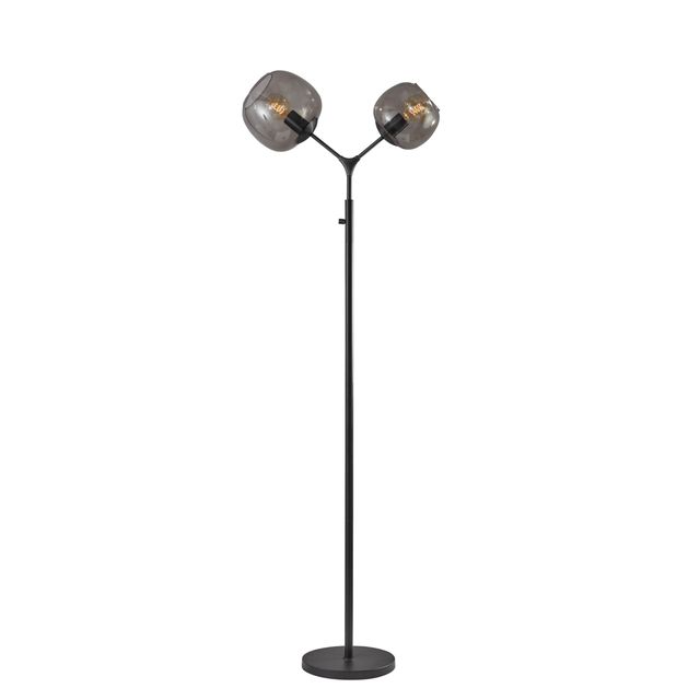 Adesso® Ashton Matte Black Tall Floor Lamp-0