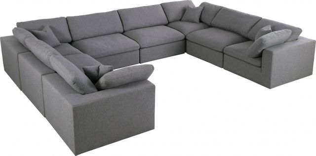 Meridian Furniture Serene 8-Piece Grey Modular Sectional-0