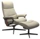 Stressless® by Ekornes® Customizable View Small Manual Recliner and Ottoman with Cross Base-0