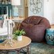 CordaRoy's® Original Coffee Faux Leather Full Bean Bag Chair-1
