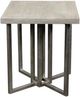 Riverside Furniture Adelyn Crema Gray Rectangular Side Table with Gray Base-1
